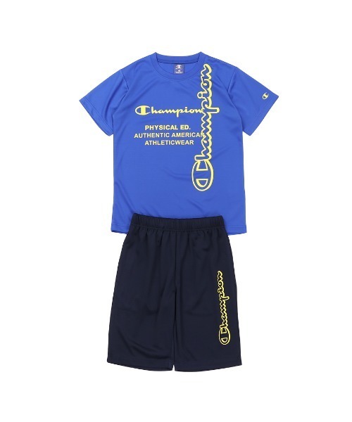 Champion(チャンピオン)の「Champion/チャンピオン T-SHIRT AND SHORTS SET(ジャージ・キッズ・ブラック/チャコールグレー/ブルー/ラベンダー/ホワイト/ライム・120/130/140/150/160)」の5枚目の写真
