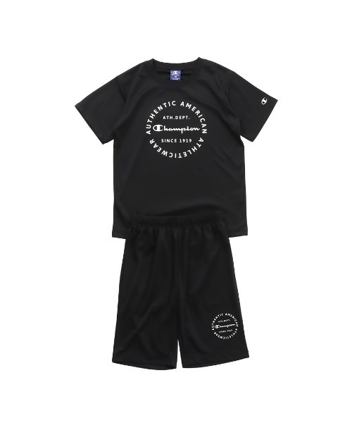 Champion(チャンピオン)の「Champion/チャンピオン T-SHIRT AND SHORTS SET(ジャージ・キッズ・ブラック/チャコールグレー/ブルー/ラベンダー/ホワイト/ライム・120/130/140/150/160)」の3枚目の写真