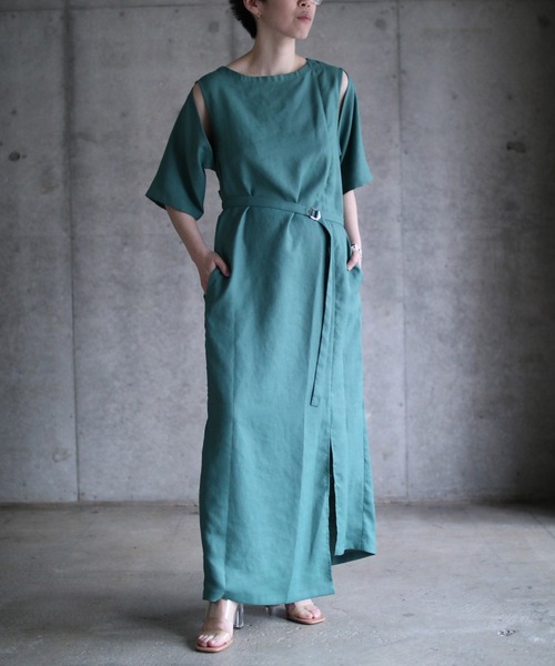 k3&co.（ケイスリーアンドコー）の「Wrap Dress（ワンピース・レディース・ブラック/レッド/グリーン・ONE SIZE）」の2枚目の写真