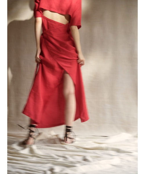 k3&co.（ケイスリーアンドコー）の「Wrap Dress（ワンピース・レディース・ブラック/レッド/グリーン・ONE SIZE）」の22枚目の写真