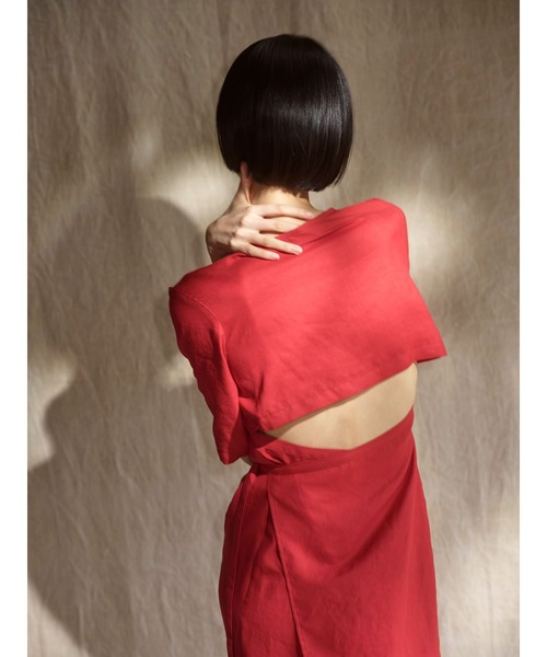 k3&co.（ケイスリーアンドコー）の「Wrap Dress（ワンピース・レディース・ブラック/レッド/グリーン・ONE SIZE）」の13枚目の写真