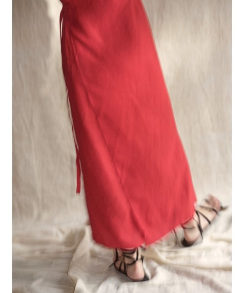 k3&co.（ケイスリーアンドコー）の「Wrap Dress（ワンピース・レディース・ブラック/レッド/グリーン・ONE SIZE）」の14枚目の写真