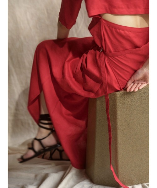 k3&co.（ケイスリーアンドコー）の「Wrap Dress（ワンピース・レディース・ブラック/レッド/グリーン・ONE SIZE）」の15枚目の写真