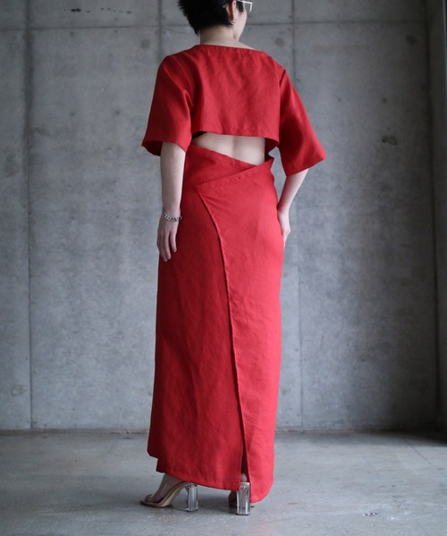 k3&co.（ケイスリーアンドコー）の「Wrap Dress（ワンピース・レディース・ブラック/レッド/グリーン・ONE SIZE）」の7枚目の写真