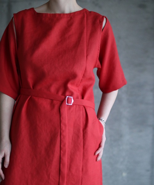 k3&co.（ケイスリーアンドコー）の「Wrap Dress（ワンピース・レディース・ブラック/レッド/グリーン・ONE SIZE）」の9枚目の写真
