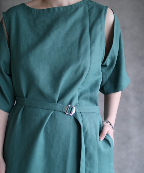 k3&co.（ケイスリーアンドコー）の「Wrap Dress（ワンピース・レディース・ブラック/レッド/グリーン・ONE SIZE）」の19枚目の写真