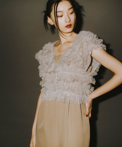 ANDRESD（アンドレスド）の「tulle vest all in one dress