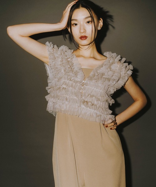 ANDRESD（アンドレスド）の「tulle vest all in one dress
