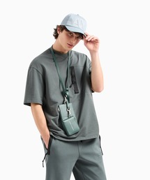 ARMANI EXCHANGE | 【A|X アルマーニ エクスチェンジ】ジップデザイン　半袖クルーネックトップス(Tシャツ/カットソー)