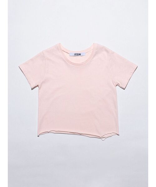 tシャツ 「VEQUM」DAMAGE CROPPED T SHIRT レディース セール】【VEQUM】DAMAGE CROPPED T SHIRT（Tシャツ/カットソー