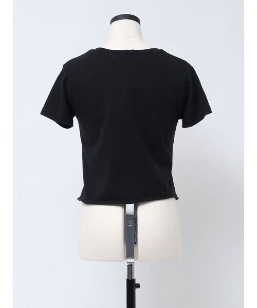 VEQUM（VEQUM）の「【VEQUM】CROPPED DAMAGE T/S（Tシャツ/カットソー・レディース・ピンク/グレー/ホワイト/パープル/ブラック・FREE）」の18枚目の写真