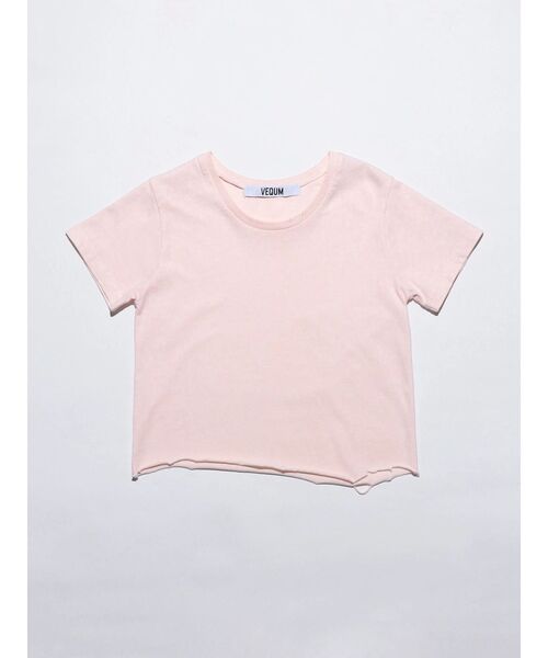 VEQUM（VEQUM）の「【VEQUM】CROPPED DAMAGE T/S（Tシャツ/カットソー・レディース・ピンク/グレー/ホワイト/パープル/ブラック・FREE）」の13枚目の写真
