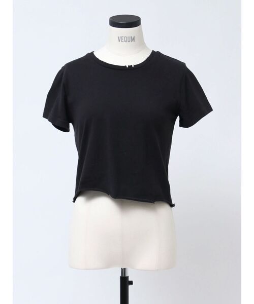 VEQUM（VEQUM）の「【VEQUM】CROPPED DAMAGE T/S（Tシャツ/カットソー・レディース・ピンク/グレー/ホワイト/パープル/ブラック・FREE）」の15枚目の写真