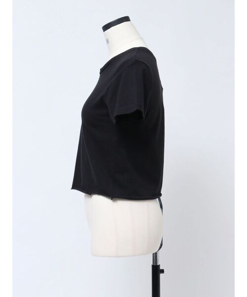 VEQUM（VEQUM）の「【VEQUM】CROPPED DAMAGE T/S（Tシャツ/カットソー・レディース・ピンク/グレー/ホワイト/パープル/ブラック・FREE）」の16枚目の写真