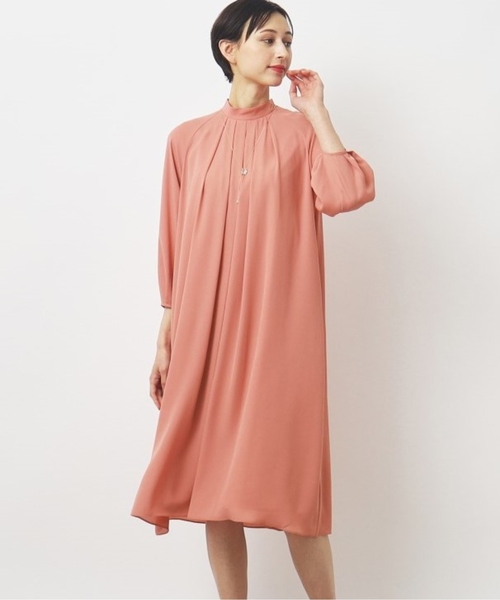 【セール】新色追加！【人気シリーズ／&yours project】Aラインシフォンワンピース（ワンピース）｜Sunauna（スーナウーナ）