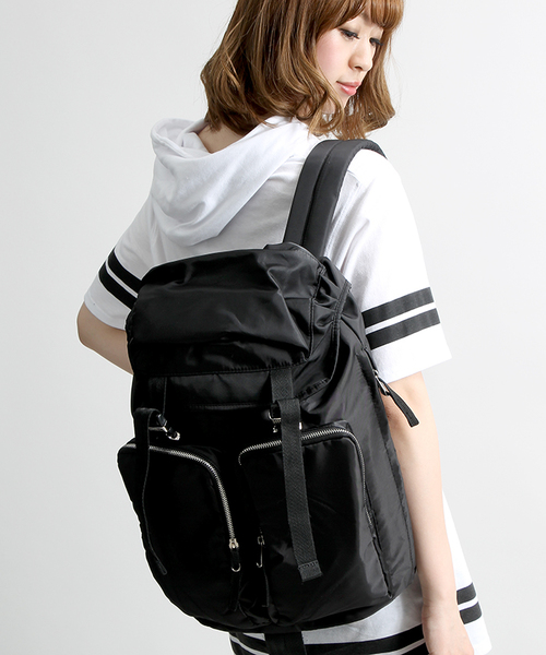 WEGO（ウィゴー）の「WEGO/ダブルポケットバックパック（バックパック/リュック・メンズ・ブラック/カーキ/カモフラージュ・FREE）」の15枚目の写真