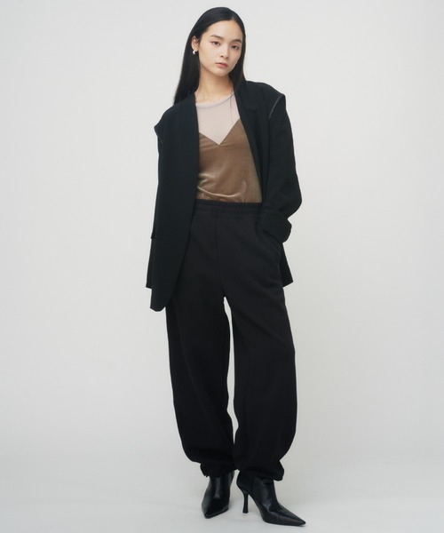 セール】NEW DOUBLE CLOTH COLLARLESS JACKET / ニューダブルクロス