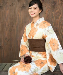CELEN | 【1人で着られる へこ帯浴衣4点セット】浴衣・兵児帯・腰紐2本《夏ときめき浴衣》(浴衣)