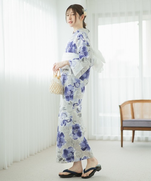CELEN（セレン）の「【1人で着られる浴衣4点セット】浴衣・兵児帯・腰紐2本《夏ときめき浴衣》（浴衣・レディース・その他5/その他1/その他2/その他3/その他4/その他11/その他8/その他10/その他6/その他7/その他9/その他12/ホワイト系2/ホワイト系1/ピンク系/ブルー系/アイボリー系2/オレンジ系/アイボリー系1/グレー系2/グレー系1・FREE）」の13枚目の写真