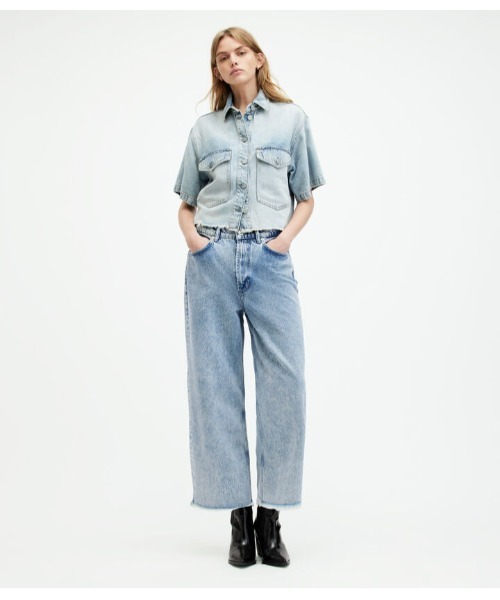 ALLSAINTS（オールセインツ）の「BLAKE LOW SLUNG WIDE LEG DENIM JEANS | BLAKE ロー スラング ワイド レッグ デニム ジーンズ（デニムパンツ・レディース・インディゴブルー・26/27/28/25/24）」の10枚目の写真
