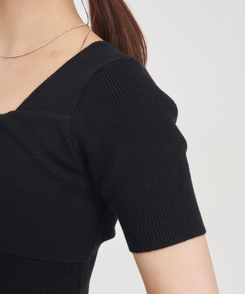 【セール】ショルダースカーフ付ニットマーメイドワンピース（ワンピース）｜ROYAL PARTY（ロイヤルパーティー）