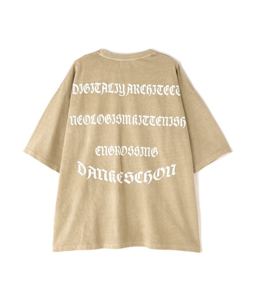 DANKE SCHON（ダンケシェーン）の「【WEB&DEPOT限定】DankeSchon/活性染ロゴ S/S Tee（Tシャツ/カットソー・メンズ・ブラック/ベージュ・M/L）」の2枚目の写真