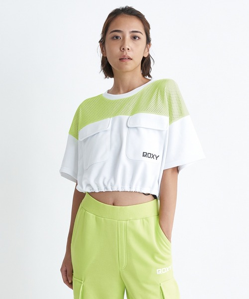 ROXY(ロキシー)の「GREEN SPROUT/ロキシー速乾半袖ドローコード付きクロップドTシャツ(Tシャツ/カットソー・レディース・ミント/ホワイト/ブラック・LARGE/MEDIUM/SMALL)」の7枚目の写真