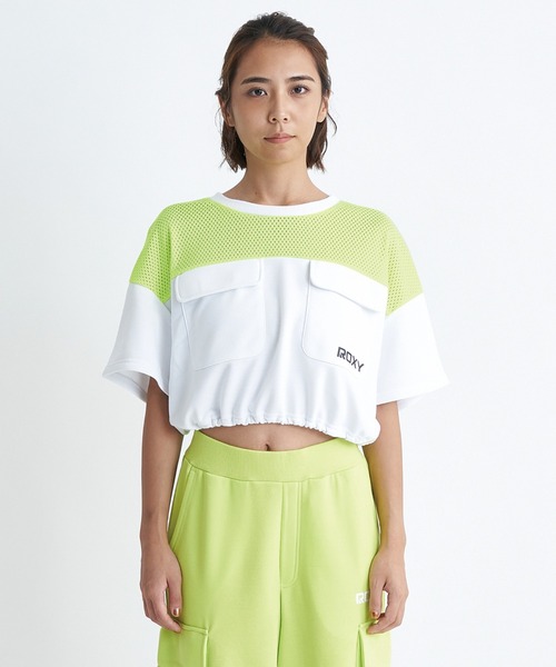 ROXY(ロキシー)の「GREEN SPROUT/ロキシー速乾半袖ドローコード付きクロップドTシャツ(Tシャツ/カットソー・レディース・ミント/ホワイト/ブラック・LARGE/MEDIUM/SMALL)」の13枚目の写真