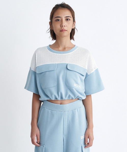 ROXY(ロキシー)の「GREEN SPROUT/ロキシー速乾半袖ドローコード付きクロップドTシャツ(Tシャツ/カットソー・レディース・ミント/ホワイト/ブラック・LARGE/MEDIUM/SMALL)」の14枚目の写真