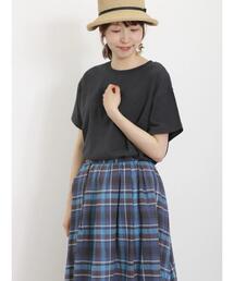 Samansa Mos2 | 【USAコットン】胸ポケットTシャツ(Tシャツ/カットソー)