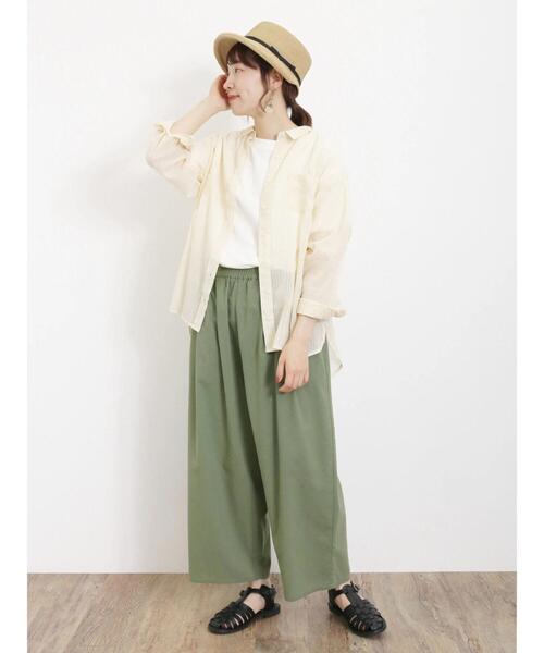 Samansa Mos2（サマンサ モスモス）の「【USAコットン】胸ポケットTシャツ（Tシャツ/カットソー・レディース・オレンジ/ミント/キナリ/オフホワイト/チャコールグレー/ブラウン・F）」の13枚目の写真