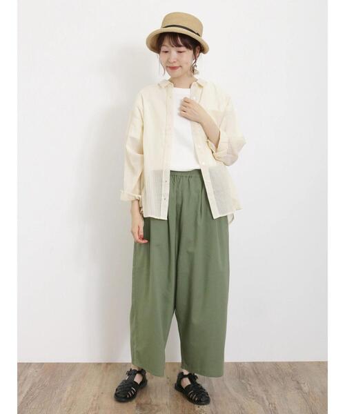 Samansa Mos2（サマンサ モスモス）の「【USAコットン】胸ポケットTシャツ（Tシャツ/カットソー・レディース・オレンジ/ミント/キナリ/オフホワイト/チャコールグレー/ブラウン・F）」の14枚目の写真