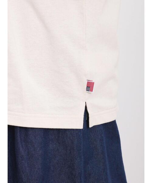 Samansa Mos2（サマンサ モスモス）の「【USAコットン】胸ポケットTシャツ（Tシャツ/カットソー・レディース・オレンジ/ミント/キナリ/オフホワイト/チャコールグレー/ブラウン・F）」の20枚目の写真