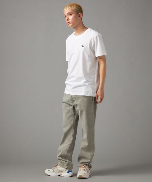 Calvin Klein（カルバン・クライン）の「CK ロゴ レギュラー Tシャツ（Tシャツ/カットソー・メンズ・ブラック/ホワイト・M/L/S/XL）」の9枚目の写真
