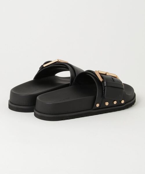美品！！ALLSAINTS サンダル　UK8 ALLSAINTS（オールセインツ）の「ELLIE STUDDED BUCKLE LEATHER