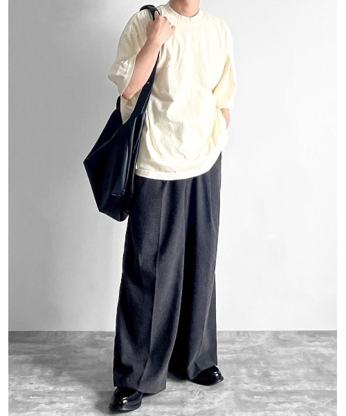 SHAKA WeAR（シャカウェア）の「【SHAKA WeAR】7.5oz Garment Dye Drop Shoulder/ピグメント加工/BIG T（Tシャツ/カットソー・レディース・ブラック/ブラウン/ホワイト/チャコール/クリーム/サンドベージュ・L/M/LL）」の15枚目の写真