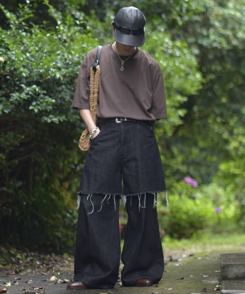 SHAKA WeAR（シャカウェア）の「【SHAKA WeAR】7.5oz Garment Dye Drop Shoulder/ピグメント加工/BIG T（Tシャツ/カットソー・レディース・ブラック/ブラウン/ホワイト/チャコール/クリーム/サンドベージュ・L/M/LL）」の12枚目の写真