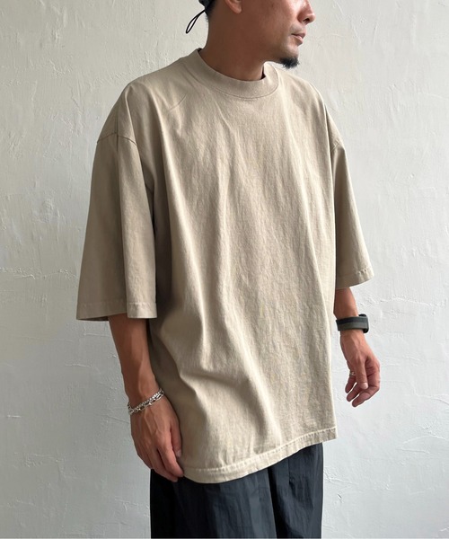 SHAKA WeAR（シャカウェア）の「【SHAKA WeAR】7.5oz Garment Dye Drop Shoulder/ピグメント加工/BIG T（Tシャツ/カットソー・レディース・ブラック/ブラウン/ホワイト/チャコール/クリーム/サンドベージュ・L/M/LL）」の20枚目の写真
