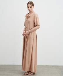 ELOOPS（イーループス）の「【ELOOPS】ドレープカラーミディシャツワンピース（シャツワンピース）」