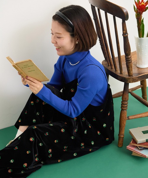 CHILD WOMAN（チャイルドウーマン）の「ベロアカラフル刺繍 イージーパンツ（その他パンツ・レディース・ブラック・FREE）」の12枚目の写真