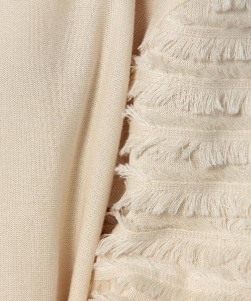 Another Edition(アナザーエディション)の「ソデフリンジニットプルオーバー/ AEBC C/Rソデフリンジ PO◆(ニット/セーター・レディース・ブラック/ベージュ/ワイン・フリー)」の16枚目の写真