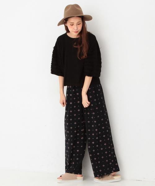 Another Edition(アナザーエディション)の「ソデフリンジニットプルオーバー/ AEBC C/Rソデフリンジ PO◆(ニット/セーター・レディース・ブラック/ベージュ/ワイン・フリー)」の12枚目の写真