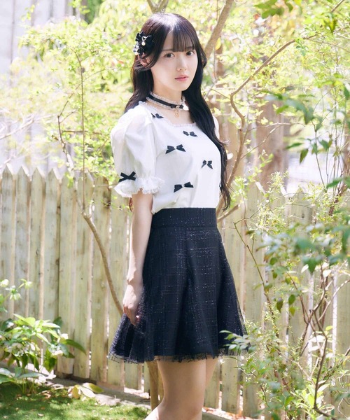 ROJITA（ロジータ）の「スクエアーネックリボントップス（Tシャツ