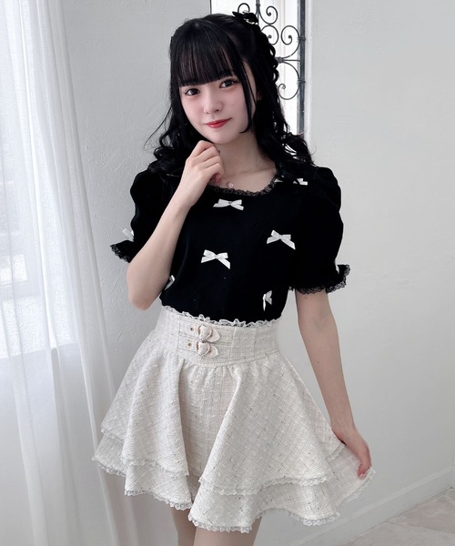 ROJITA（ロジータ）の「スクエアーネックリボントップス（T