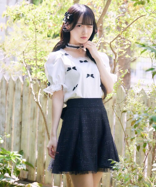 ROJITA（ロジータ）の「スクエアーネックリボントップス（Tシャツ