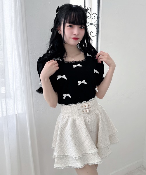 tシャツ Wリボンボレロ風トップス レディース Wリボンボレロ風トップス（Tシャツ/カットソー）｜couture BY