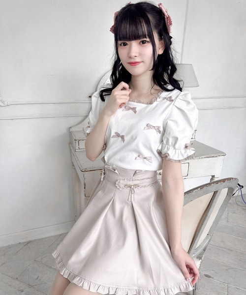 ROJITA（ロジータ）の「スクエアーネックリボントップス（T
