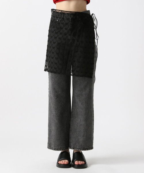 FOREVER 21（フォーエバー トゥエンティーワン）の「【2024SS】ラップレーススカート（スカート・レディース・ブラック/オフホワイト・FREE）」の5枚目の写真