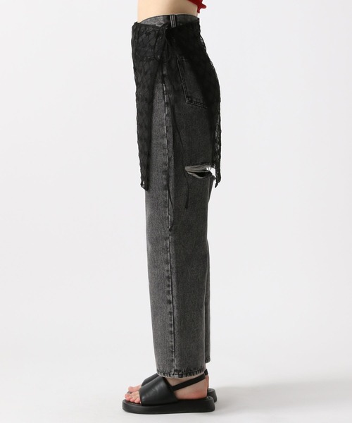 FOREVER 21（フォーエバー トゥエンティーワン）の「【2024SS】ラップレーススカート（スカート・レディース・ブラック/オフホワイト・FREE）」の4枚目の写真