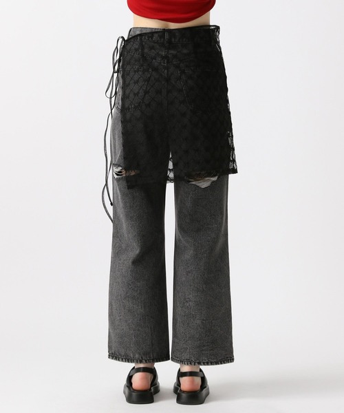 FOREVER 21（フォーエバー トゥエンティーワン）の「【2024SS】ラップレーススカート（スカート・レディース・ブラック/オフホワイト・FREE）」の3枚目の写真